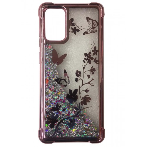 Galaxy S20 Waterfall Protective Case Rose Gold Butterfly